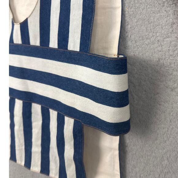 Nancy Stella Soto Denim Striped Leisure Suit Size S Avant Garde Designer Rare - Picture 10 of 12